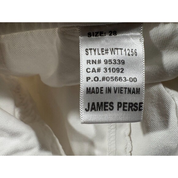 James Perse White Baggy Chino Wide Leg Flared Pants Y2K Cotton Trouser Sz 28 - Picture 11 of 14